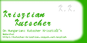 krisztian kutscher business card